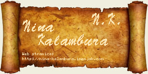 Nina Kalambura vizit kartica